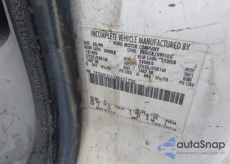 1999 Ford F-250 Lariat/Xl/Xlt z USA, uszkodzony, nr VIN 1FDNF21L1XEE51732